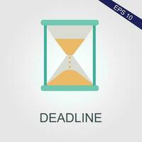 deadline flat icons eps file vector