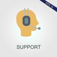 support flat icons eps file vector