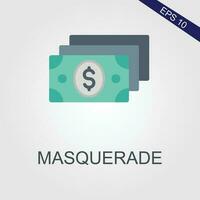 masquerade flat icons eps file vector