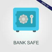 bank safe flat icons eps file vector