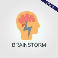 brainstorm flat icons eps file vector