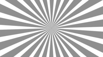 Sunburst rotate video moving circle background loop gray and white