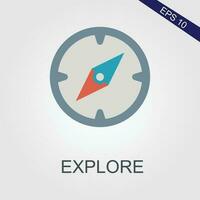 explore flat icons eps file vector