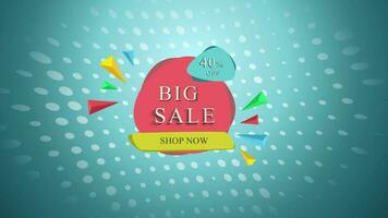 Discount sale promotional banner motion animated  video