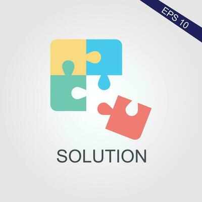solution flat icons eps file