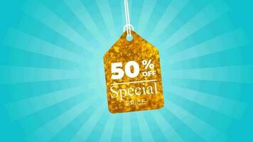 Discount sale promotional banner motion animated  video