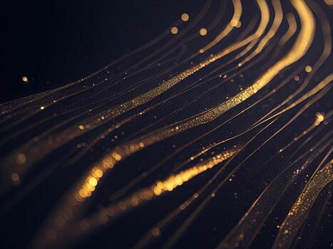 Abstract shiny light and gold particle background. . photo