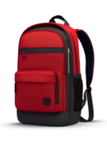 3d representación rojo mochila png