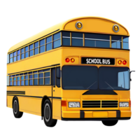 3d Renderização amarelo escola ônibus png