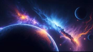 Nebula Galaxy Background. Cosmos Clouds And Beautiful Universe Night Stars. photo
