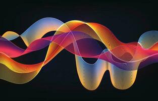 Abstract Line Wave in Colorful Gradient Color vector