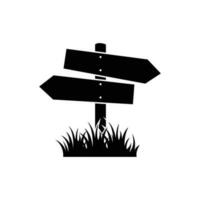 wooden signpost vector