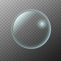 Transparent soap bubble isolated on a transparent background vector