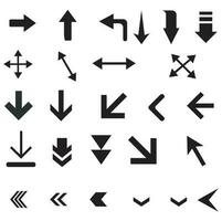 Arrows vector collection with elegant style and black color