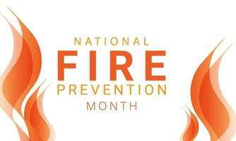 National fire prevention month. background, banner, card, poster, template. Vector illustration.