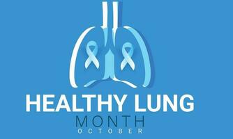 Healthy Lung month. background, banner, card, poster, template. Vector illustration.