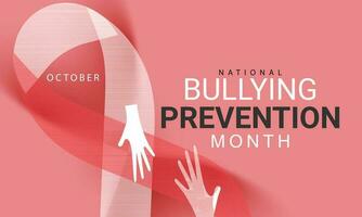 National Bullying Prevention Month. background, banner, card, poster, template. Vector illustration.