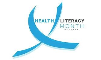 Health and literacy month. background, banner, card, poster, template. Vector illustration.