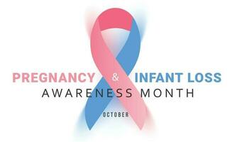 Pregnancy and infant loss awareness month. background, banner, card, poster, template. Vector illustration.