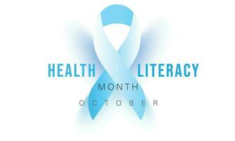 Health and literacy month. background, banner, card, poster, template. Vector illustration.