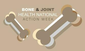Bone and joint health national action week. background, banner, card, poster, template. Vector illustration.