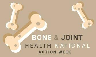 Bone and joint health national action week. background, banner, card, poster, template. Vector illustration.