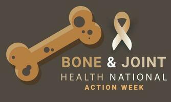 Bone and joint health national action week. background, banner, card, poster, template. Vector illustration.