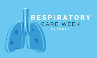 Respiratory Care week. background, banner, card, poster, template. Vector illustration.