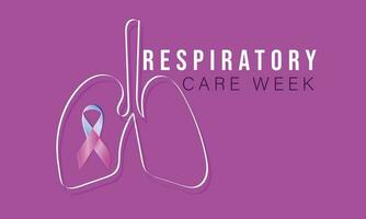 Respiratory Care week. background, banner, card, poster, template. Vector illustration.