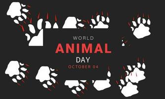 World Animal day. background, banner, card, poster, template. Vector illustration.