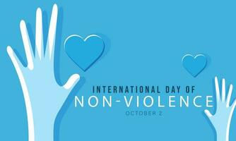 international day of non violence. background, banner, card, poster, template. Vector illustration.