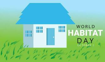 World Habitat day. background, banner, card, poster, template. Vector illustration.