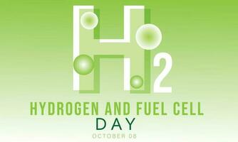 nacional hidrógeno y combustible célula día. fondo, bandera, tarjeta, póster, modelo. vector ilustración.