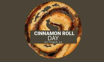 Cinnamon Roll day. background, banner, card, poster, template. Vector illustration.