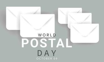World Postal Day. background, banner, card, poster, template. Vector illustration.