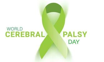 World Cerebral Palsy Day. background, banner, card, poster, template. Vector illustration.
