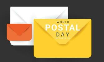 World Postal Day. background, banner, card, poster, template. Vector illustration.