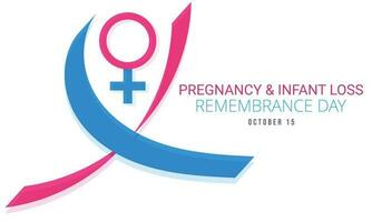 Pregnancy and infant loss remembrance day. background, banner, card, poster, template. Vector illustration.