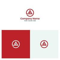 A letter logo design. Abstract line logo template vector