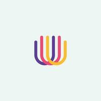 modern u letter logo, colorful letter logo design vector template