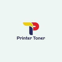 tp letter logo design, printer toner logo design vector element. eps