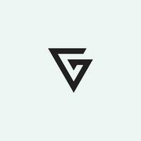 initial vg simple letter logo icon. vector