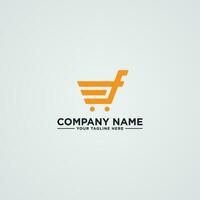 t letra logo, en línea compras logo vector