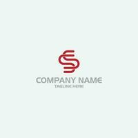 Minimal creative initial based S logo and SS logo. Letter S SS creative elegant monogram white color on black background. vector