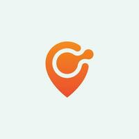 C initial logo vector symbol, connect logo design