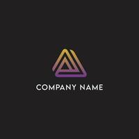 A letter logo design. Abstract line logo template vector