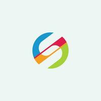 Modern creative colorful letter S logo icon vector. vector