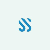 Initial letter logo S, SS logo template vector