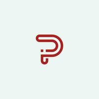 Initial P Letter logo icon design template elements. vector