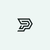 Alphabet P, PP letter logo design template vector illustration.